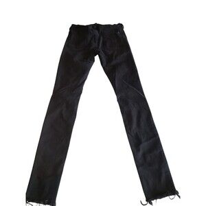 RAG & BONE Black LEGGING Womans 28x29 Distressed Jeans Frayed Raw Hem in NIGHT